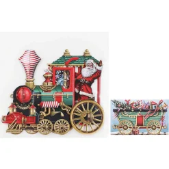 'santa's Train' 3D Christmas Card><noscript><img width=