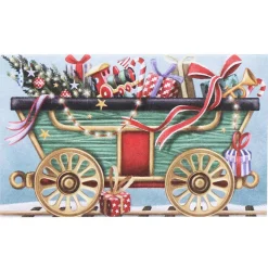 'santa's Train' 3D Christmas Card><noscript><img width=