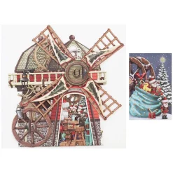 Santa's Windmill 3D Christmas Card>Me & McQ Clearance