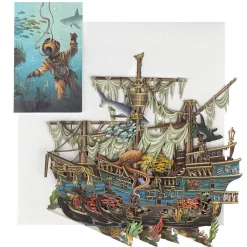 'sunken Galleon' 3D Greetings Card><noscript><img width=