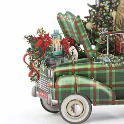 Tartan Car 3D Christmas Card><noscript><img width=