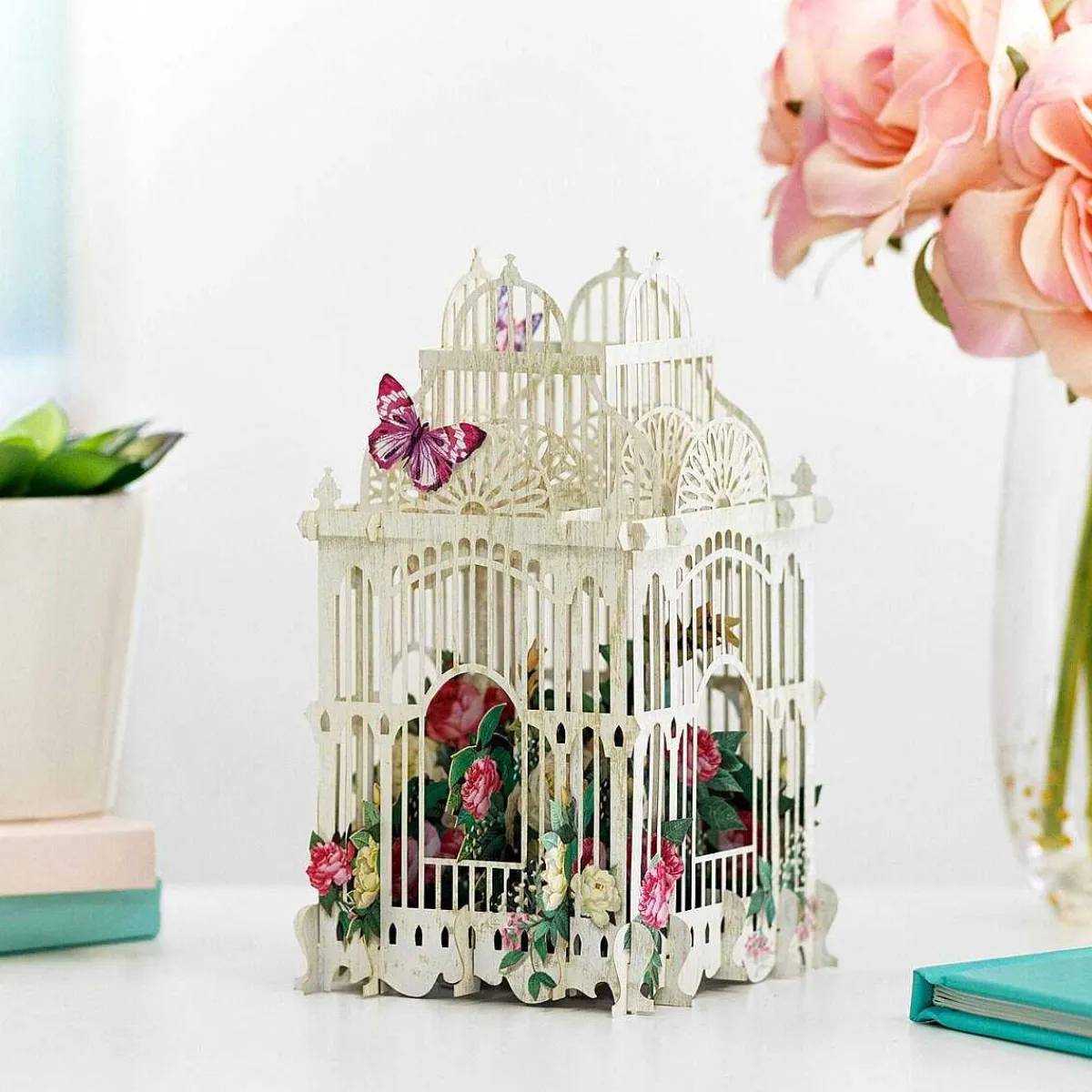 "The Flower Cage" 3D Greetings Card>Me & McQ Fashion