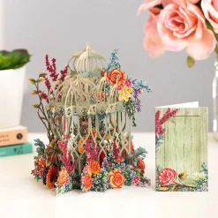 'The Green Cage' 3D Greetings Card><noscript><img width=