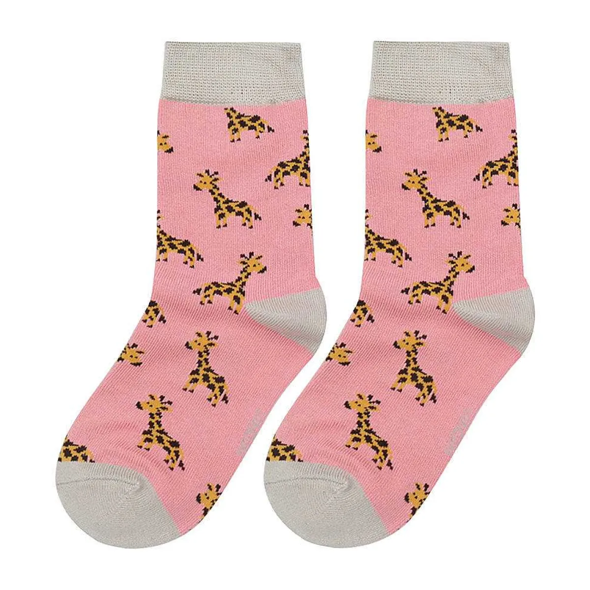 Light Pink Giraffes Girls Bamboo Socks>Miss Sparrow Clearance