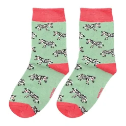 Mint Zebra Girls Bamboo Socks>Miss Sparrow Cheap