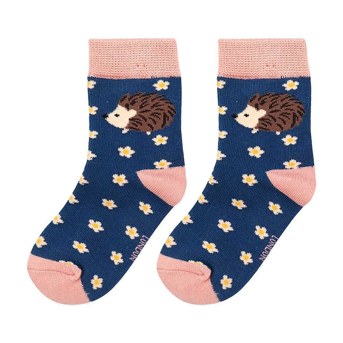Navy Hedgehogs & Daisies Girls Bamboo Socks>Miss Sparrow Best Sale