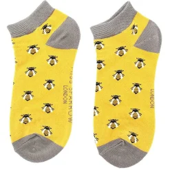 Yellow Honey Bee Women's Bamboo Trainer Socks>Miss Sparrow Sale