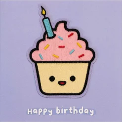 Moji Coco Cupcake Birthday Card With Peel Off Patch>Temptation Gifts Flash Sale