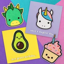 Moji Coco Cupcake Birthday Card With Peel Off Patch><noscript><img width=