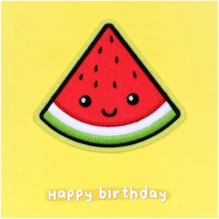 Moji Molly Watermelon Birthday Card With Peel Off Patch>Temptation Gifts Clearance