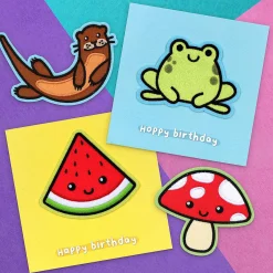 Moji Oscar Otter Birthday Card With Peel Off Patch><noscript><img width=