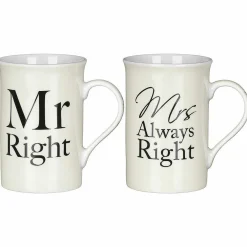 Mr & Mrs Right And Always Right Mugs><noscript><img width=