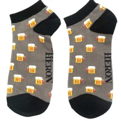 Grey Beer Men's Bamboo Trainer Socks>Mr Heron Shop