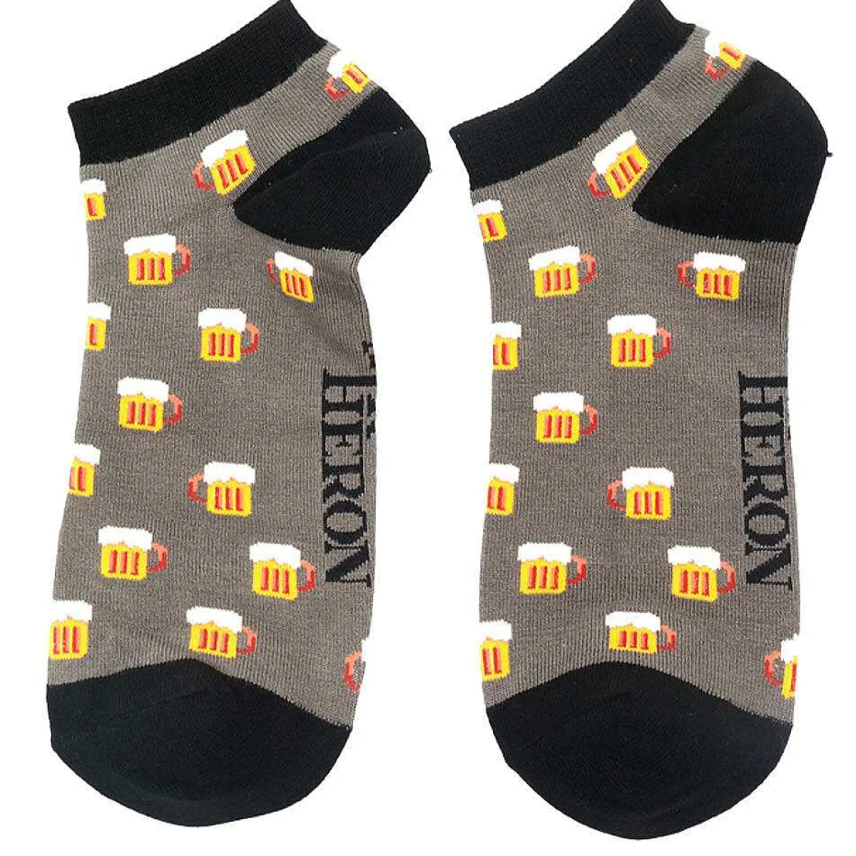 Grey Beer Men's Bamboo Trainer Socks>Mr Heron Shop