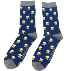 Navy Beer Men's Bamboo Socks>Mr Heron Cheap