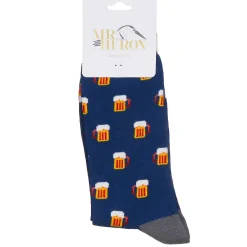 Navy Beer Men's Bamboo Socks>Mr Heron Cheap