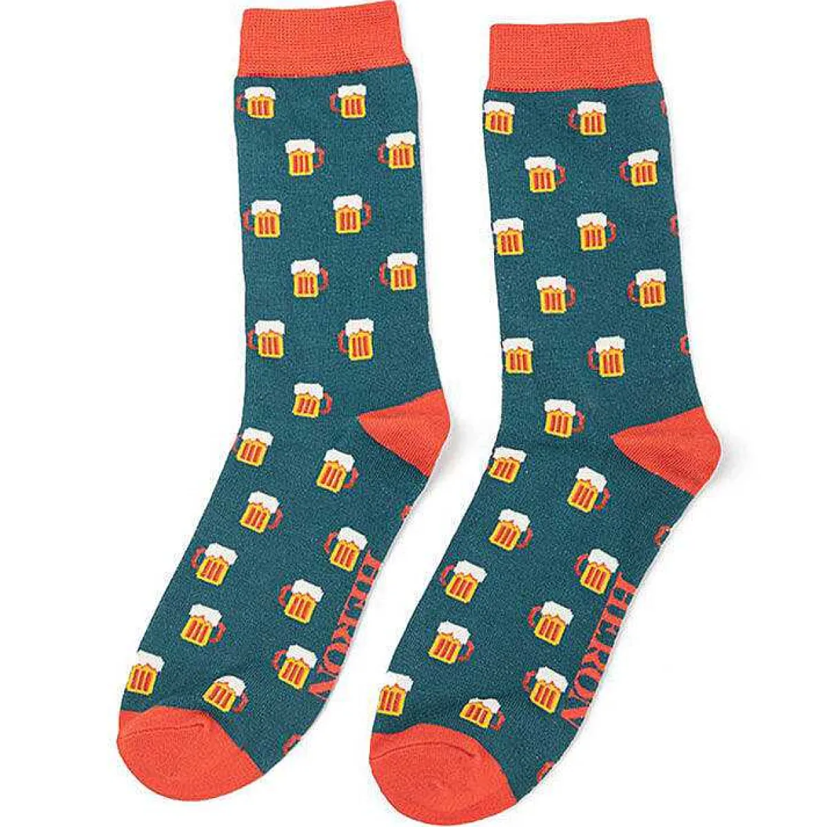 Teal Beer Men's Bamboo Socks>Mr Heron Store