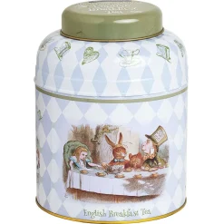 Alice In Wonderland Round Tea Caddy With 80 English Breakfast Tea Bags><noscript><img width=