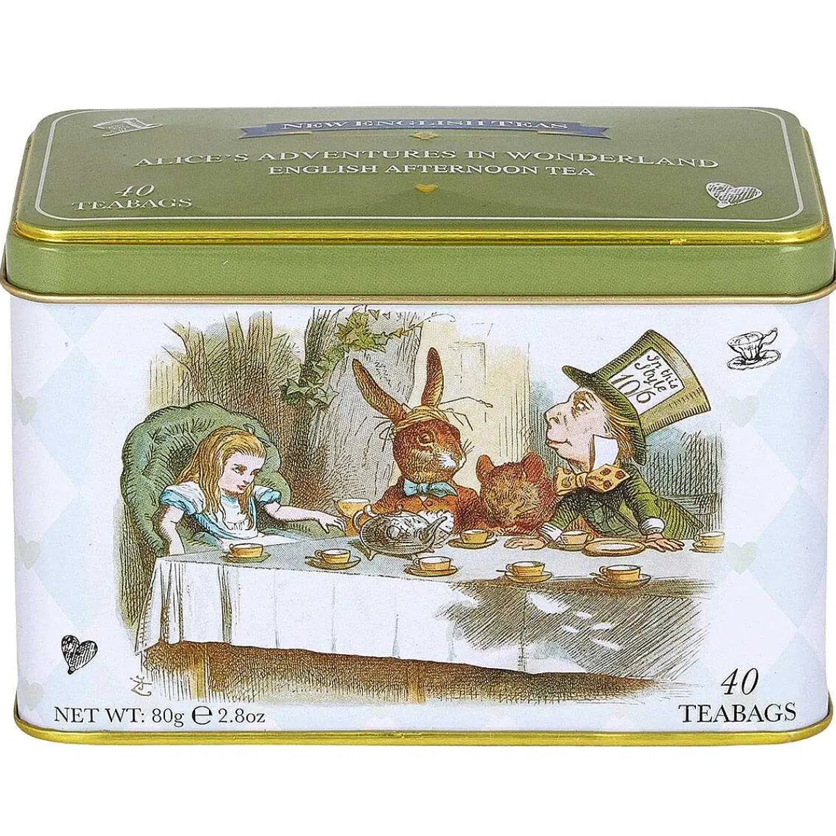 Alice In Wonderland Tea Tin With 40 English Breakfast Tea Bags>New English Teas Best Sale