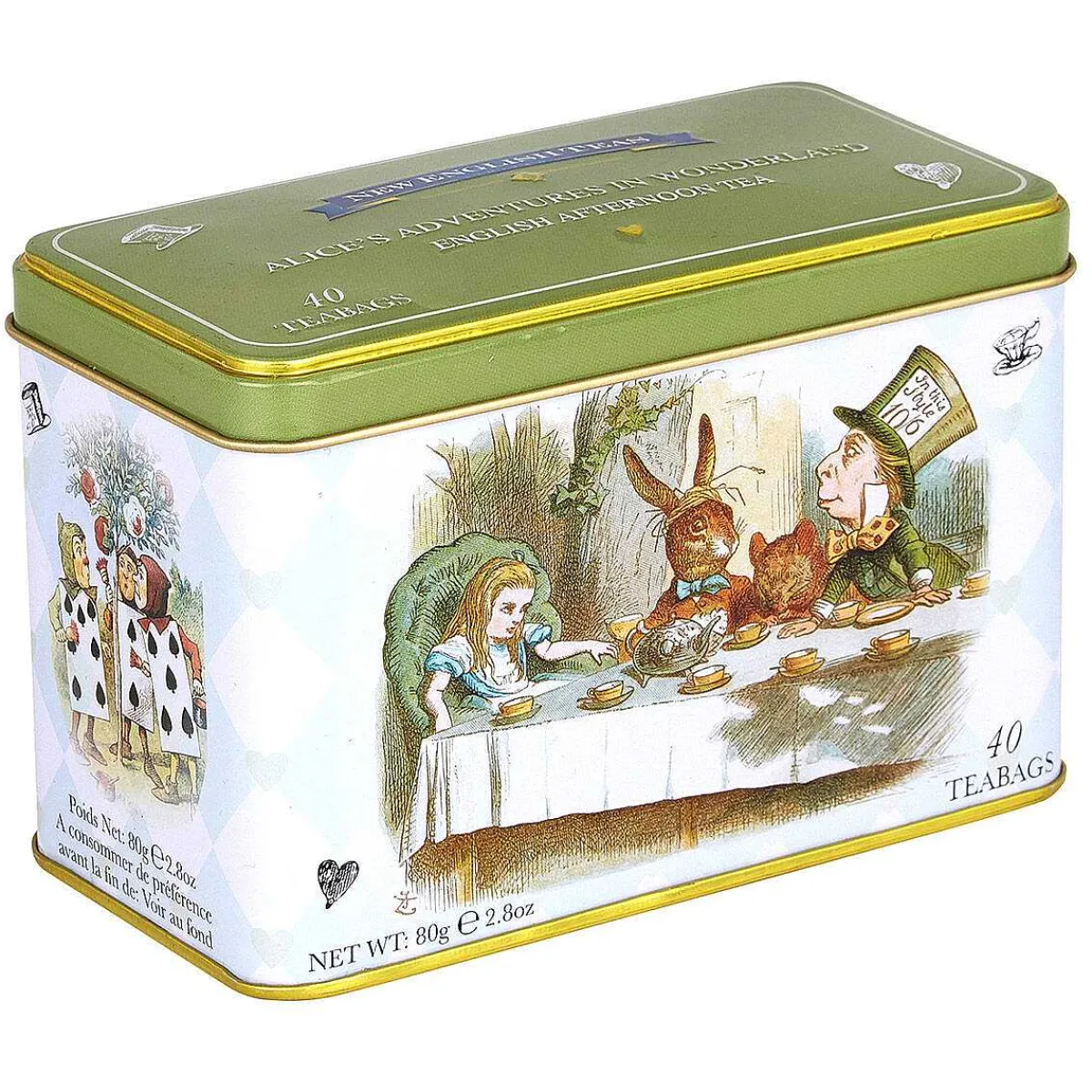 Alice In Wonderland Tea Tin With 40 English Breakfast Tea Bags>New English Teas Best Sale