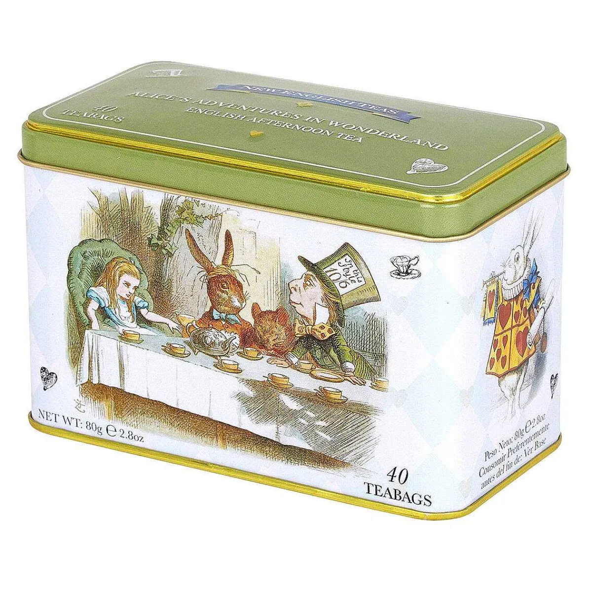 Alice In Wonderland Tea Tin With 40 English Breakfast Tea Bags>New English Teas Best Sale