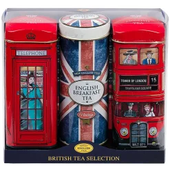Best Of British Set Of 3 Tins Tea Gift Set>New English Teas Cheap