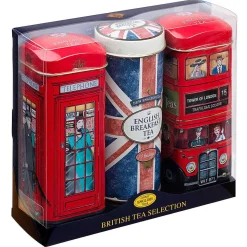 Best Of British Set Of 3 Tins Tea Gift Set>New English Teas Cheap