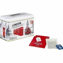 London Scenes Tea Tin With 25 English Breakfast Tea Bags>New English Teas Online