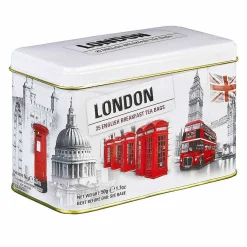 London Scenes Tea Tin With 25 English Breakfast Tea Bags><noscript><img width=