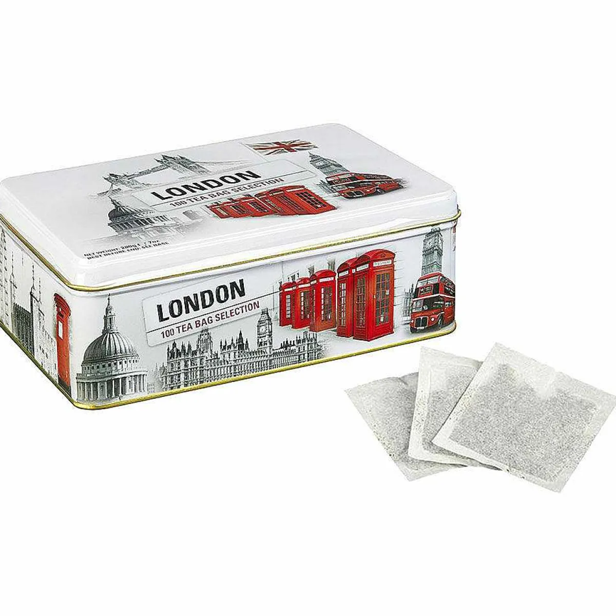 London Scenes Tea Selection Tin With A 100 Tea Bags Selection>New English Teas Online