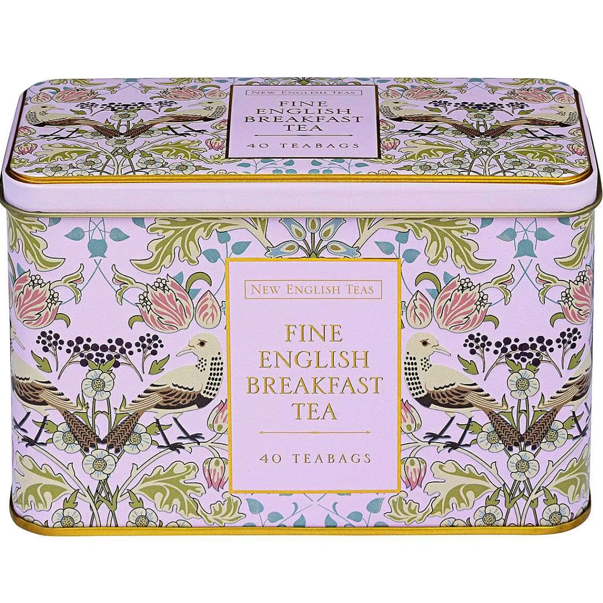 Song Thrush Pink Tea Caddy With 40 English Breakfast Tea Bags>New English Teas New