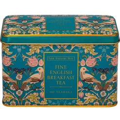 Song Thrush Teal Tea Caddy With 40 English Breakfast Tea Bags><noscript><img width=