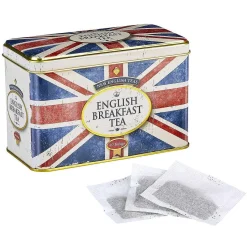 Union Jack Tea Tin With 40 English Breakfast Tea Bags><noscript><img width=