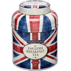 Union Jack Round Tea Caddy With 80 English Breakfast Tea Bags><noscript><img width=