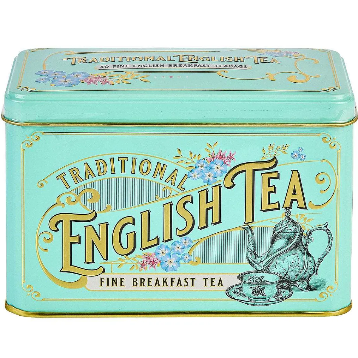 Vintage Victorian Tea Tin With 40 English Breakfast Tea Bags>New English Teas Hot