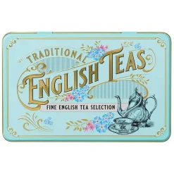 Vintage Victorian Tin With 72 Tea Bag Selection>New English Teas Clearance