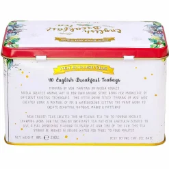 Winter Robins Tea Tin With 40 English Breakfast Tea Bags><noscript><img width=