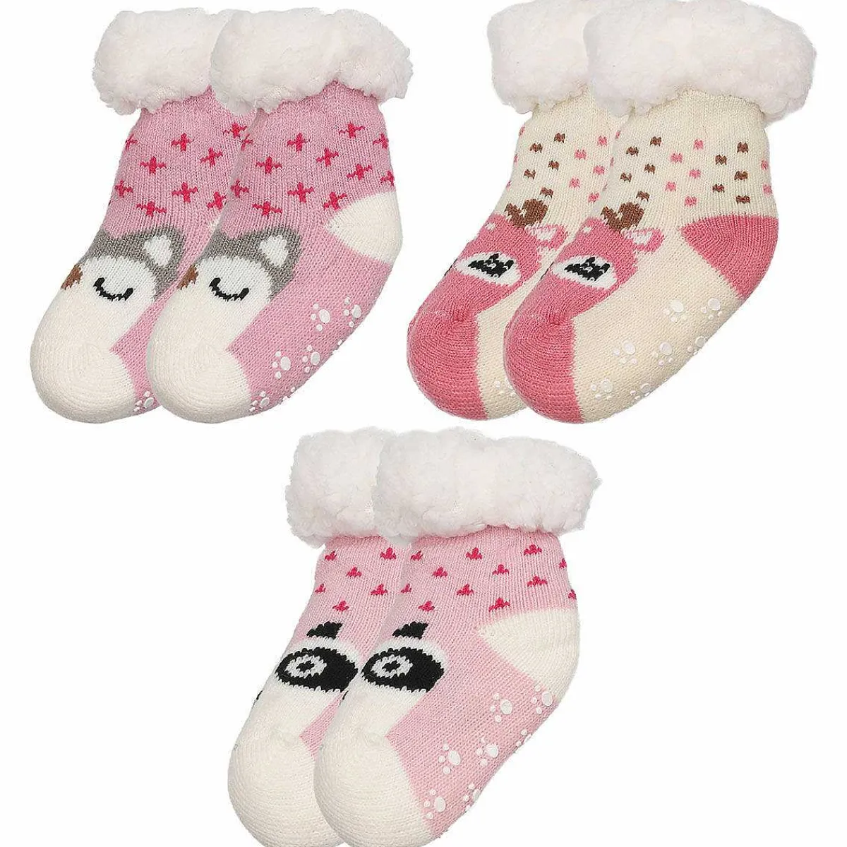 Assorted Pink Animal Toddler Slipper Socks>Nuzzles Outlet