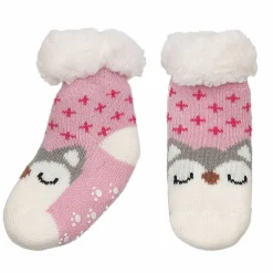 Assorted Pink Animal Toddler Slipper Socks><noscript><img width=