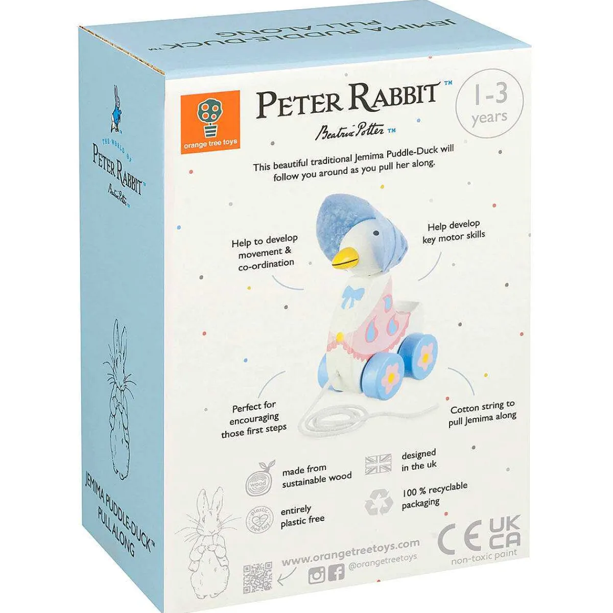 Jemima Puddle-Duck Pull Along Toy>Orange Tree Toys Outlet