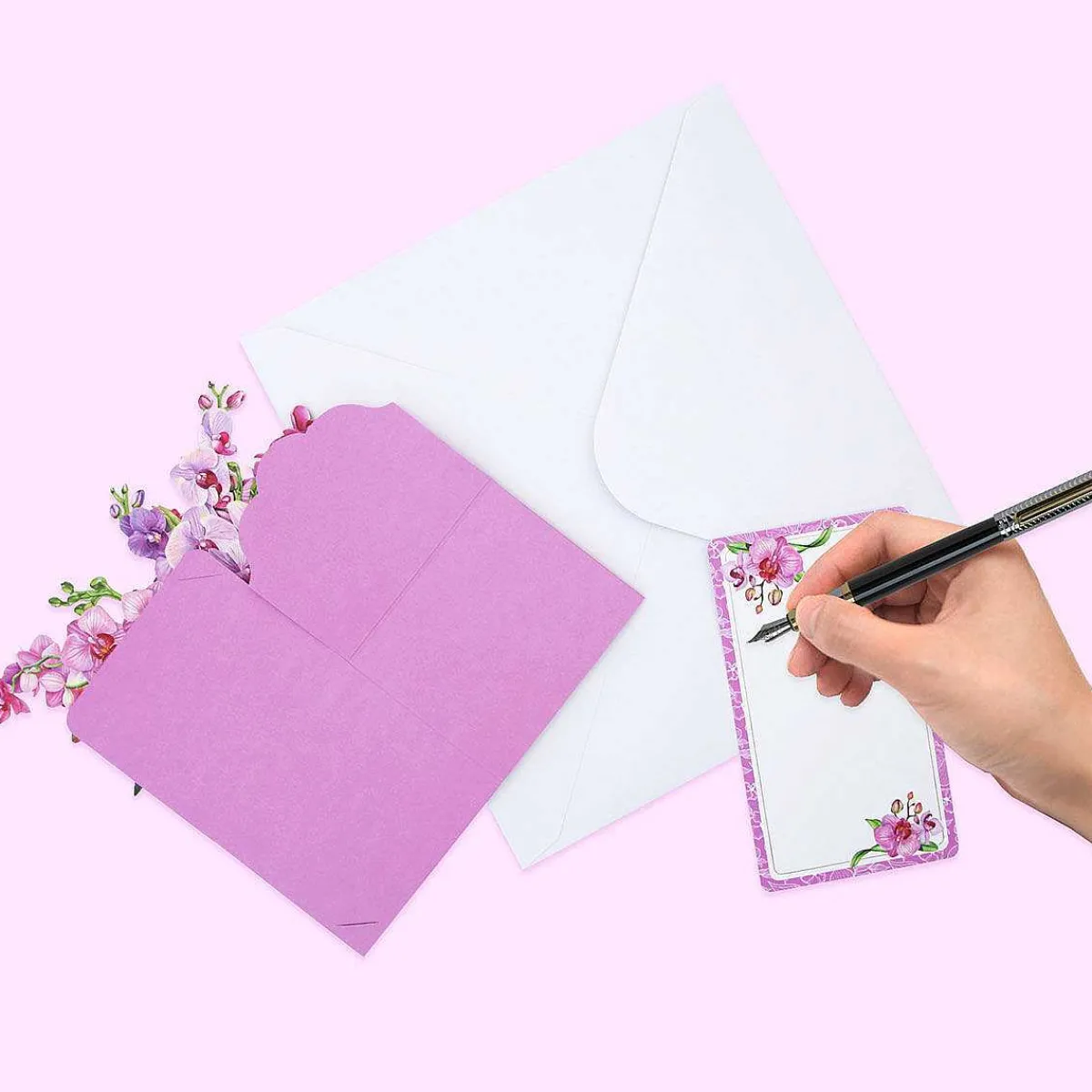 Florever 'Orchids' Pop-Up Flower Box Card>Origamo Hot