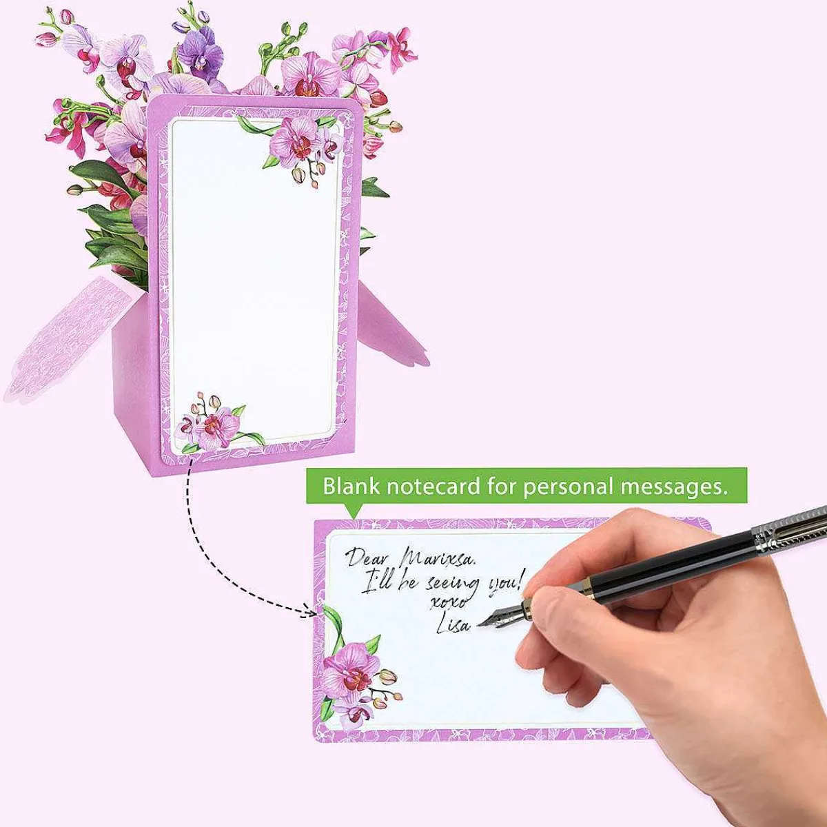 Florever 'Orchids' Pop-Up Flower Box Card>Origamo Hot