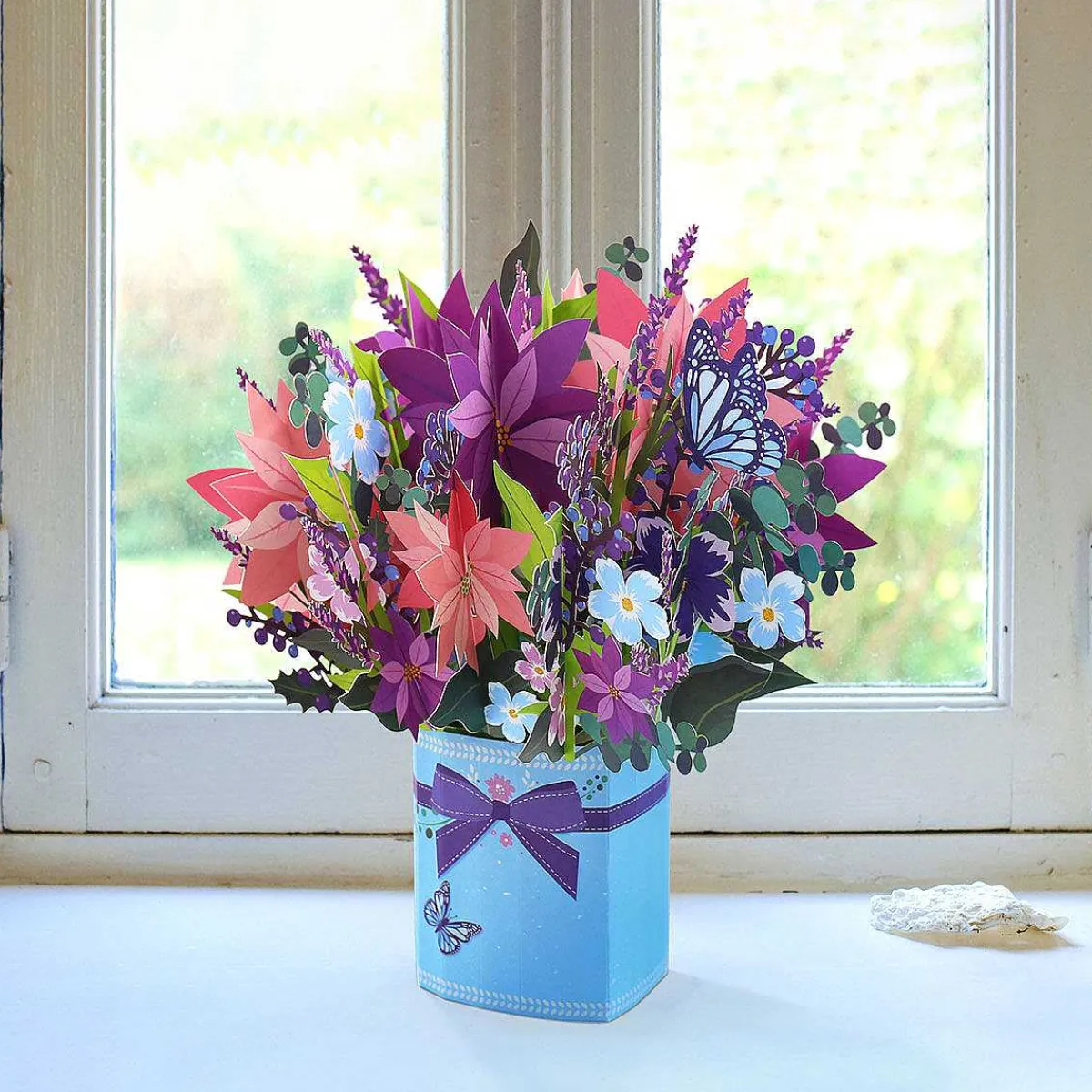 Florever 'Romantic' Large Pop-Up Flower Bouquet Card>Origamo Shop