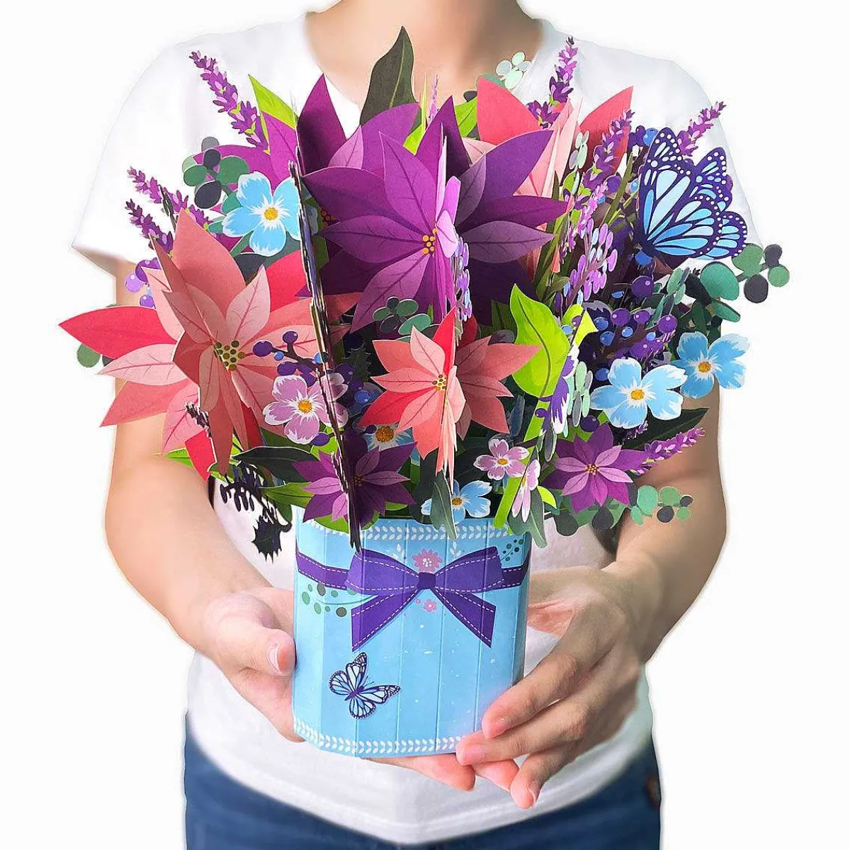 Florever 'Romantic' Large Pop-Up Flower Bouquet Card>Origamo Shop