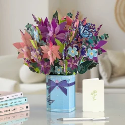 Florever 'Romantic' Large Pop-Up Flower Bouquet Card><noscript><img width=