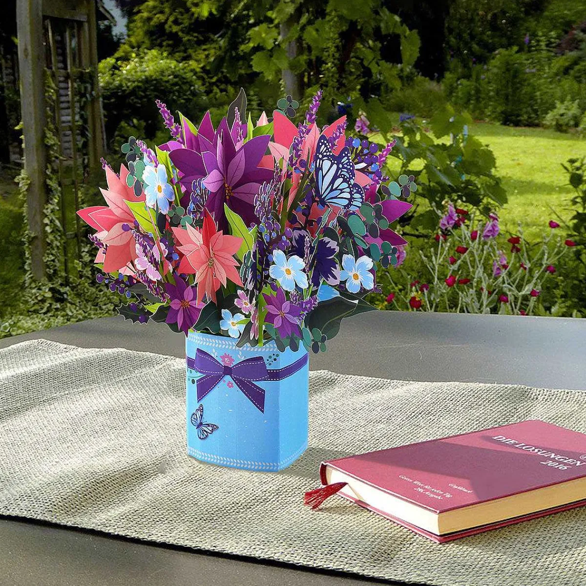 Florever 'Romantic' Large Pop-Up Flower Bouquet Card>Origamo Shop