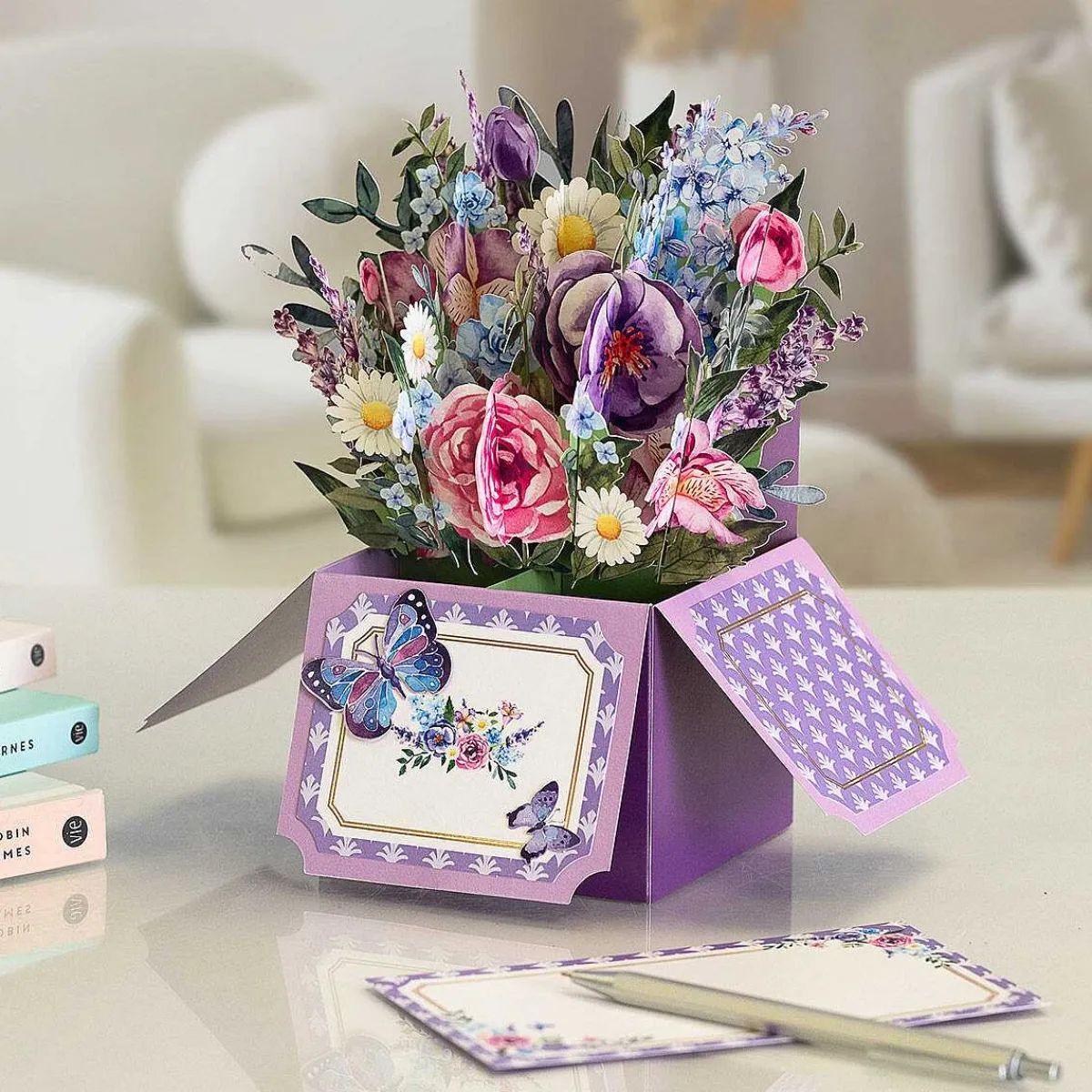 Florever 'serenity' Pop-Up Flower Box Card>Origamo New