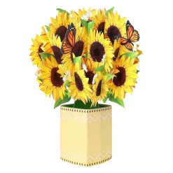 Florever 'sunflowers' Large Pop-Up Flower Bouquet Card><noscript><img width=