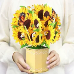 Florever 'sunflowers' Large Pop-Up Flower Bouquet Card><noscript><img width=