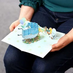 Kirigami 'Baby Boy' 3D Pop-Up Card><noscript><img width=